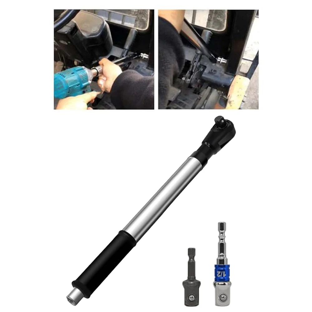 Mechanics Tool Automatic Hand Wrench 16.93 Inches Length Automatic Wrench Extender Tool Designed For Tight Spaces