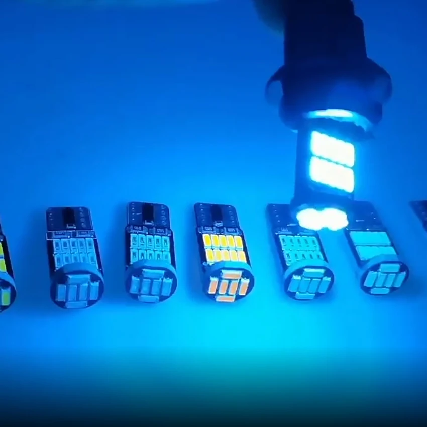 200 قطعة T10 W5W 194 501 Led Canbus لا خطأ سيارة الداخلية ضوء T10 26 SMD 4014 رقاقة نقية الأبيض الأزرق أداة أضواء لمبة مصباح