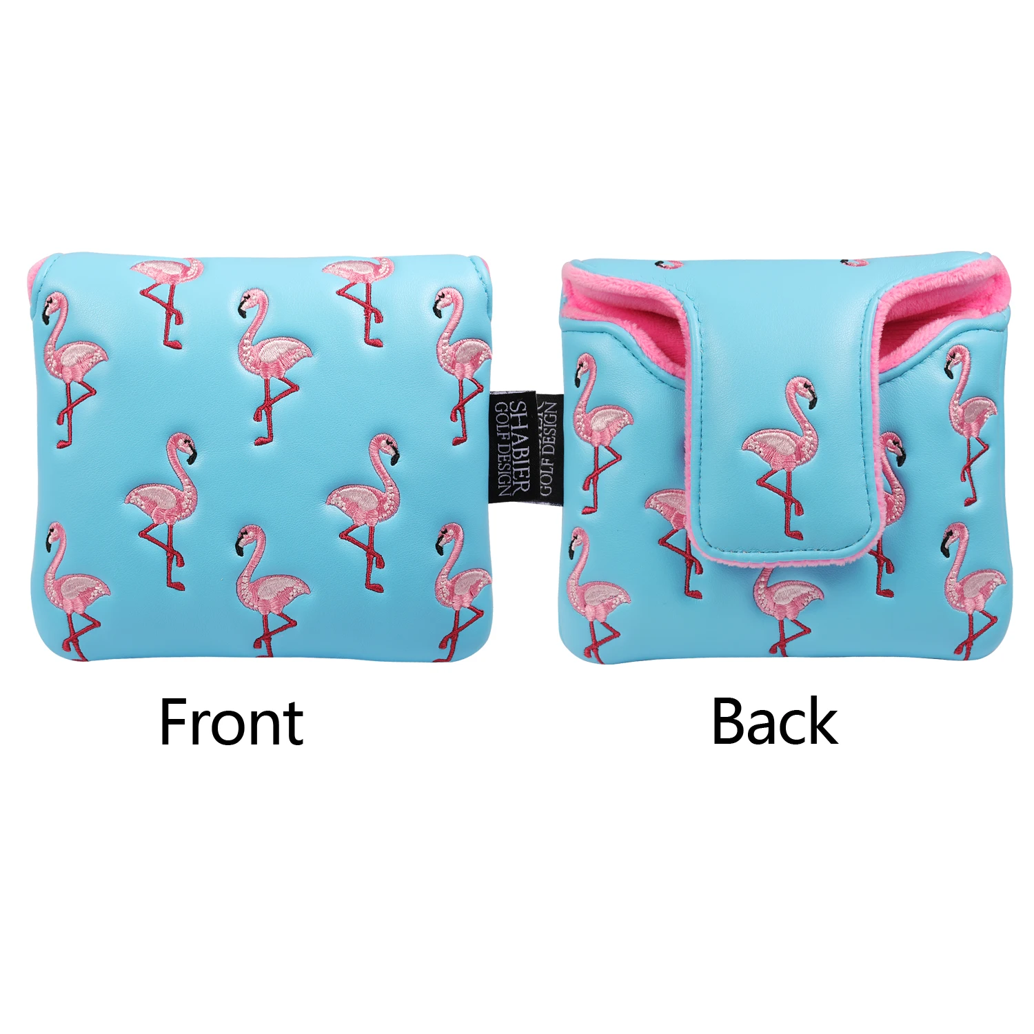 Premium PU Leather Embroidered Magnetic Closure Golf Blade Mallet Putter Cover - view 6