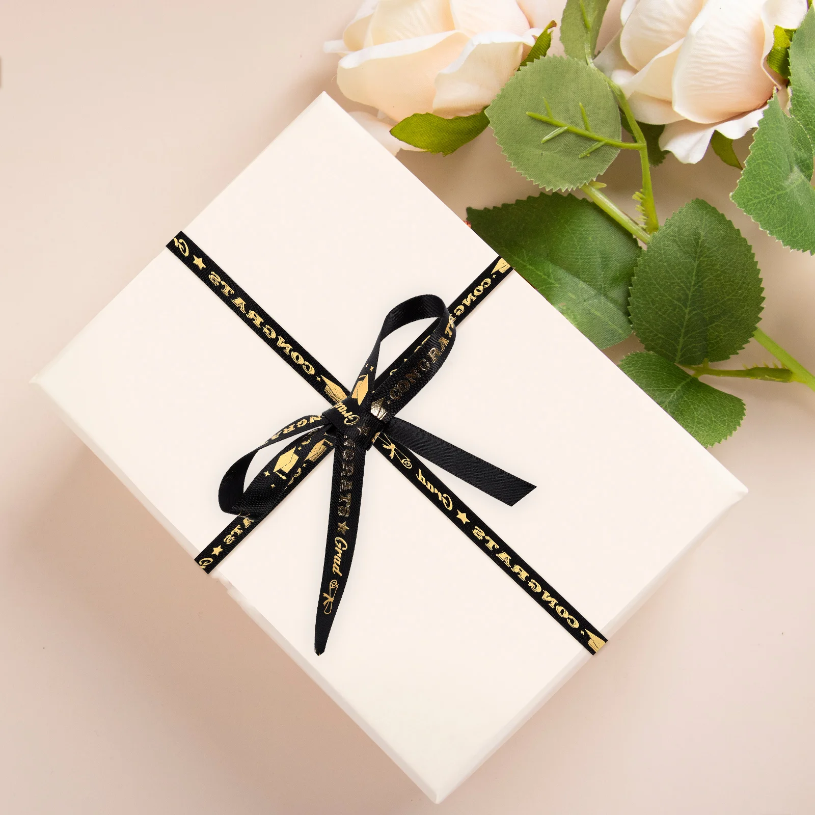 

Graduation Gift Black DIY Crafts Bright Color Grad Packaging for Party Packing Gift Ribbon For Party Ribbon Decor