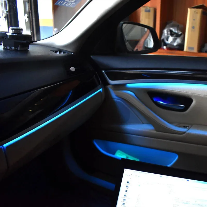 

Car decoration atmosphere light app controls 64-color fiber optic ambient light
