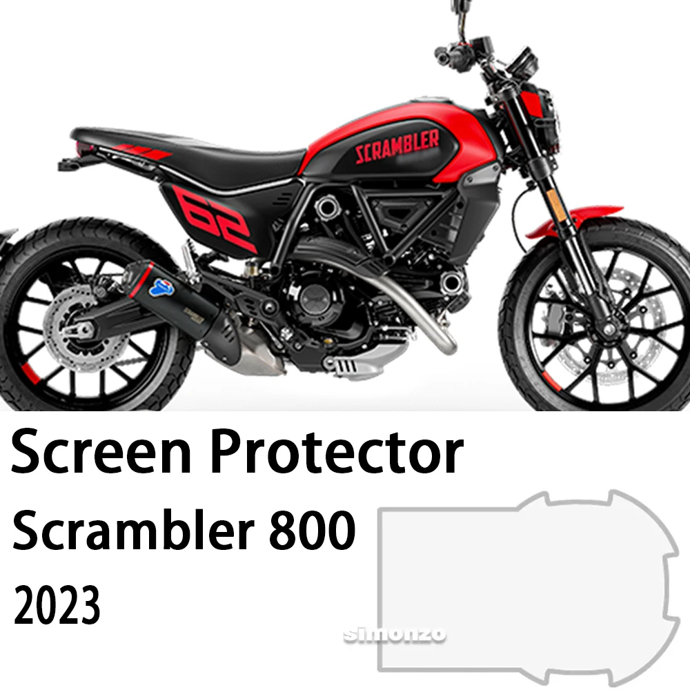 Fits SCRAMBLER 2023 Accessories For Ducati Scrambler 800 Motorcycle Anti-scratch Cluster Scratch Film Dashboard Screen Protector