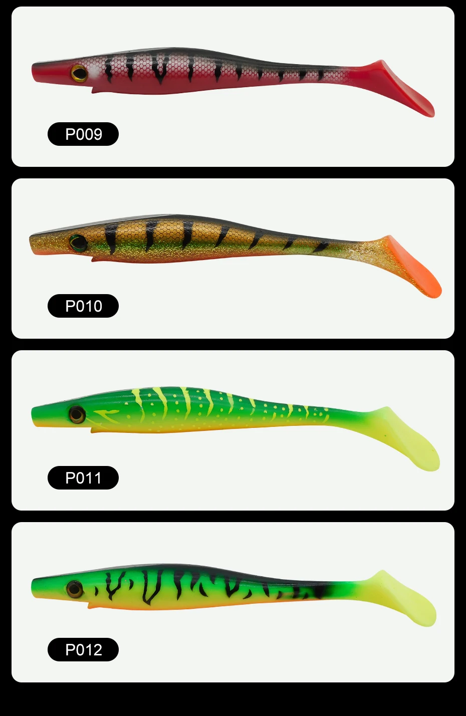 ESFISHING Große Weiche Angelköder Hog Shad 150mm 200mm Buntlackierte Kunststoff-Großköder für Meeresangeln SwimBait – Detail 9