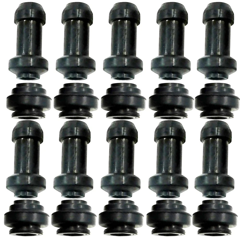 2/10 Sets Motorcycle Scooter Brake Upper Lower Pump Caliper Shock Absorber Sleeve Dust Covers Disc Waterproof Rubber Caps