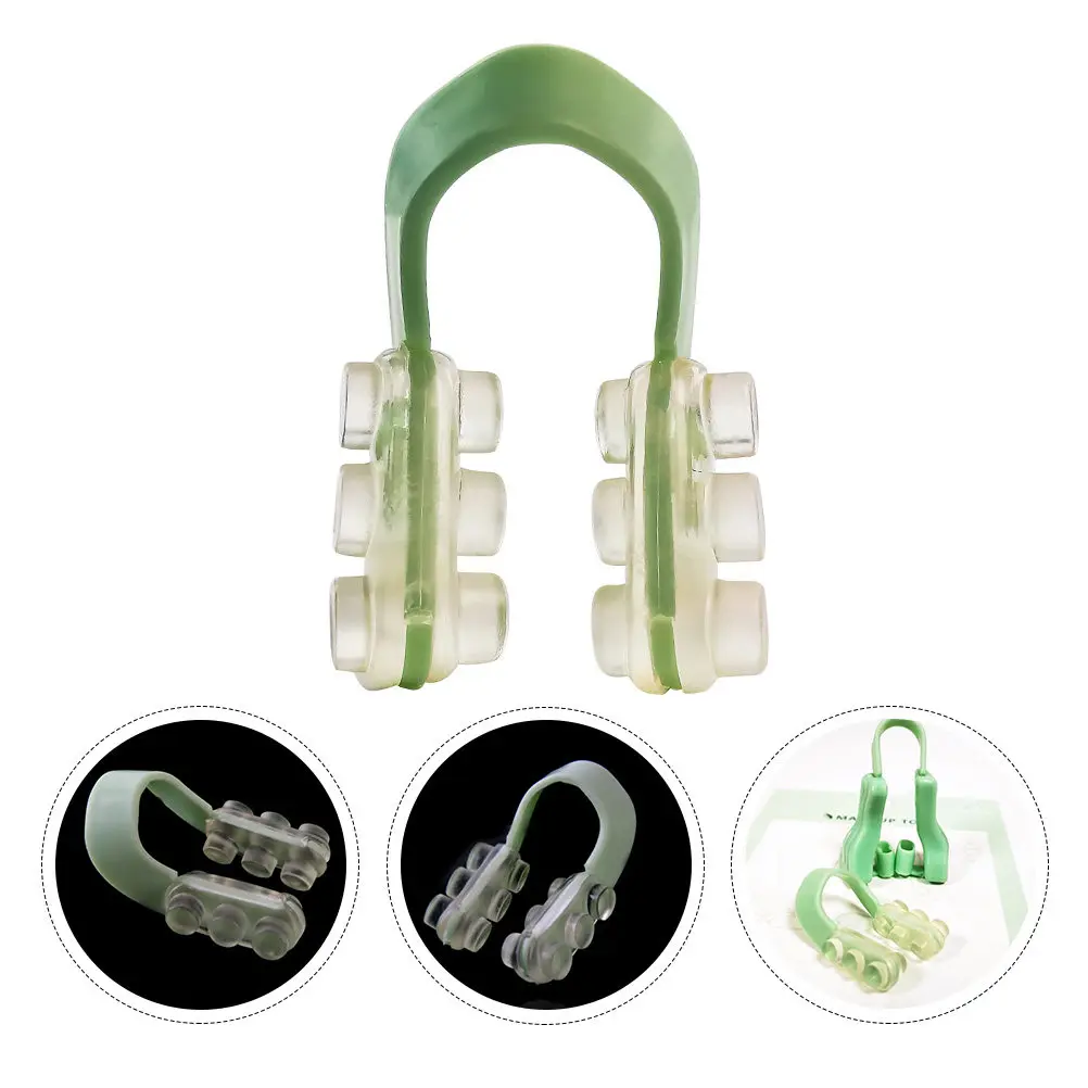 1Set Woman Nose Clips Silica Gel Night Sleeping Nasal Splint U Shape Anti Snore Comfort Fit Skin Safe Easy Clean Long Wear