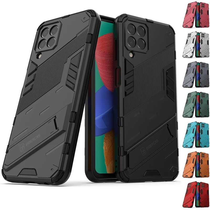 Para funda Samsung Galaxy M33 5G funda para Samsung M33 5G Capas a prueba de golpes Kickstander funda con soporte completo para Samsung M33 5G Fundas