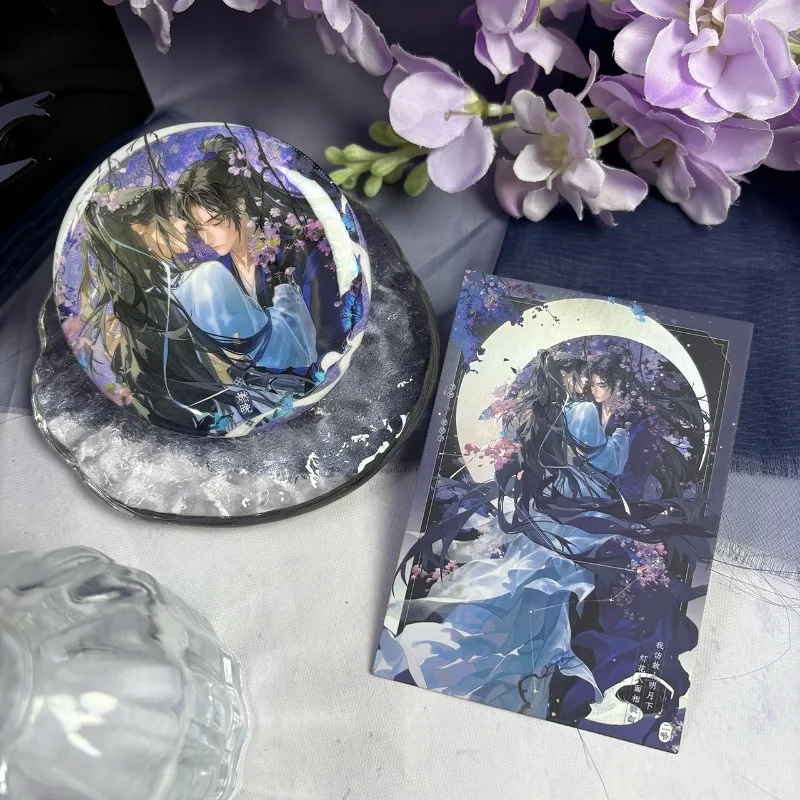 De Husky en zijn witte kat Shizun Officiële Merch Yue Hui-serie Can Yue Tang Hui Standee Fotokaart Badge Shikishi