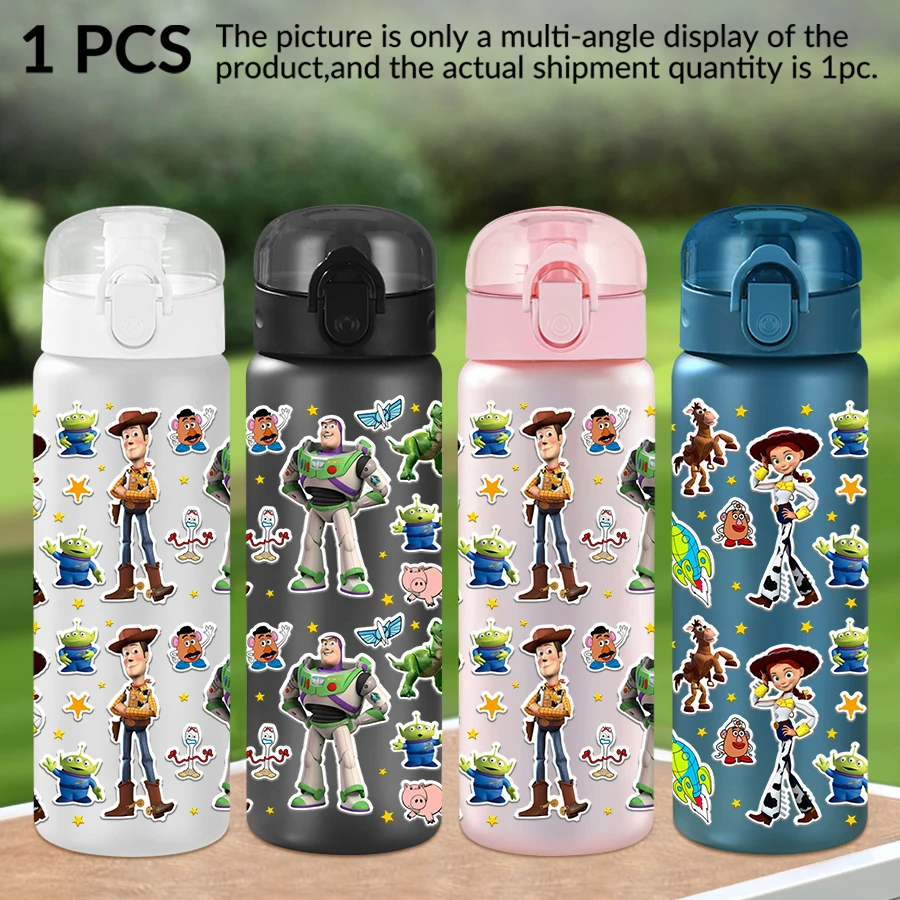 

1 шт., пластиковая бутылка для воды Disney Toy Story с джинсовым узором, 26 унций, спортивная чашка для воды на открытом воздухе, подарок на день рождения/зад в школу
