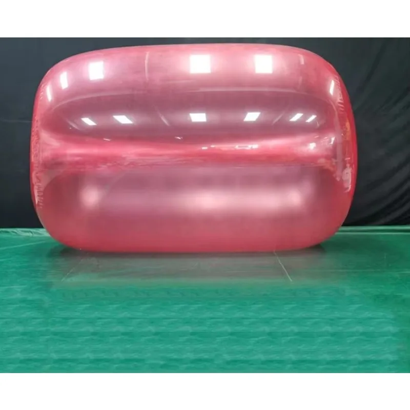 Inflatable PVC pipe squeaky pool toy, Hongyi inflatable transparent pink pipe toy