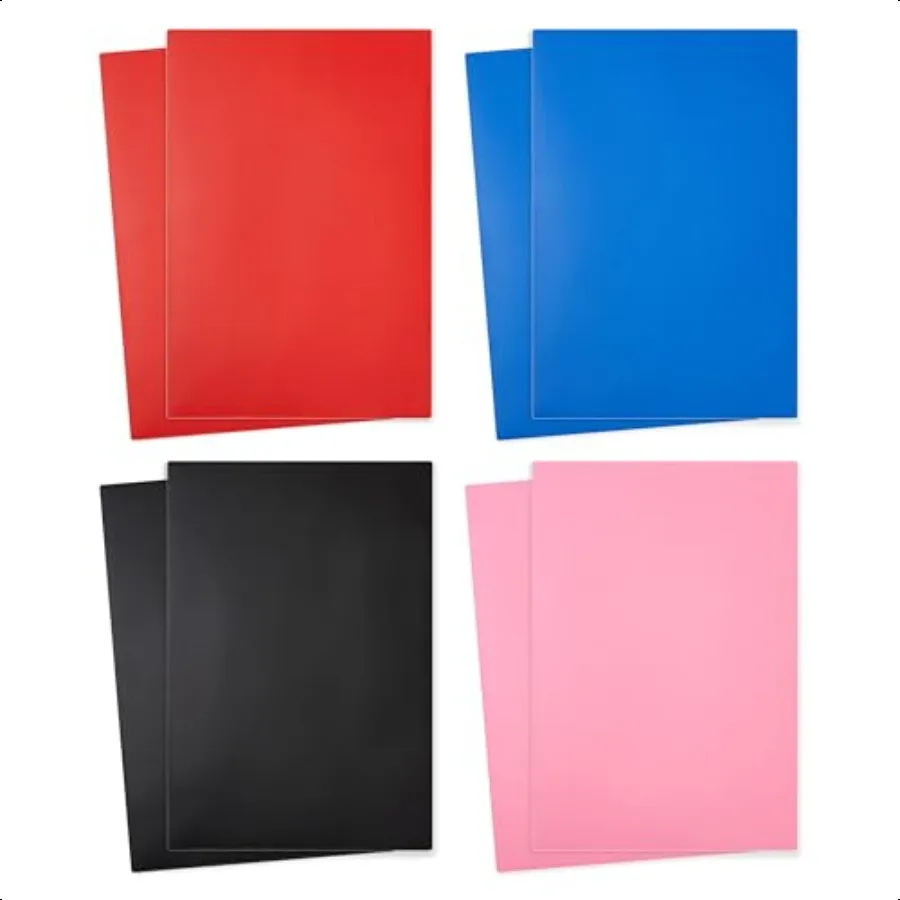 Medium Gift Boxes with Lids 8 Shirt Boxes 2 Each: Red Pink Blue Black for Birthdays Baby Showers Valentine's Day Mother's Day F