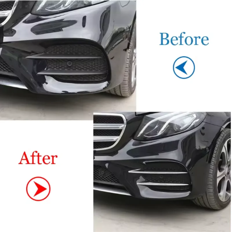 For Mercedes Benz E Class W213 2016 -2022  Car ABS Chrome Front Fog Lamp Cover Trim Accessories