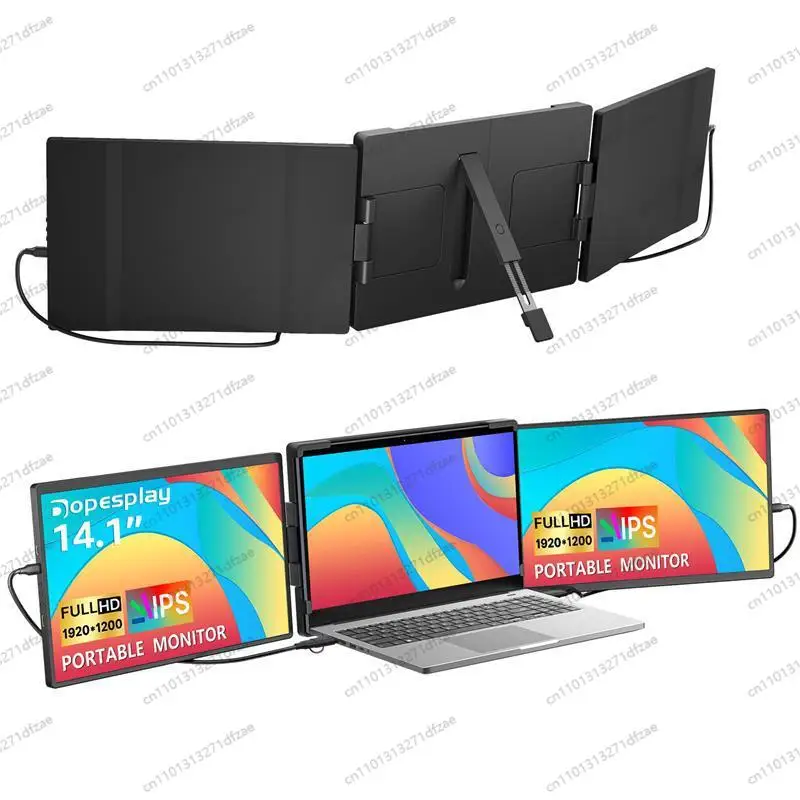 

14 Inch 1080p Dual Screen Portable Monitors Lcd with Usb Portable Monitor Laptop Screen Extender