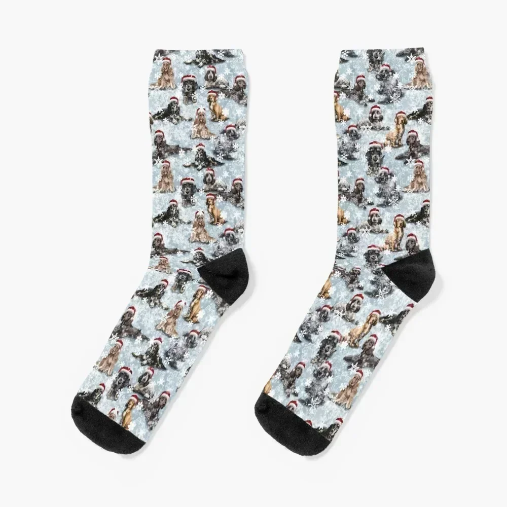 

The Christmas Cocker Spaniel Socks tennis essential compression Designer Man Socks Women's