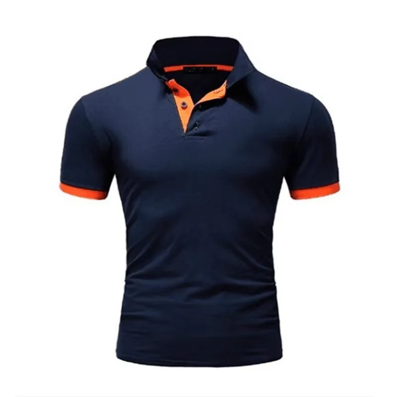 Men's summer printed luxury polo shirt Men's business casual T-shirt Breathable golf Sportswear designer top