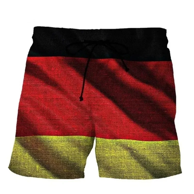 3D Print Germany National Emblem Flag Beach Shorts For Men Casual Loose Oversized Beach wear Quick Dry Swim Shorts Men\'s Shorts