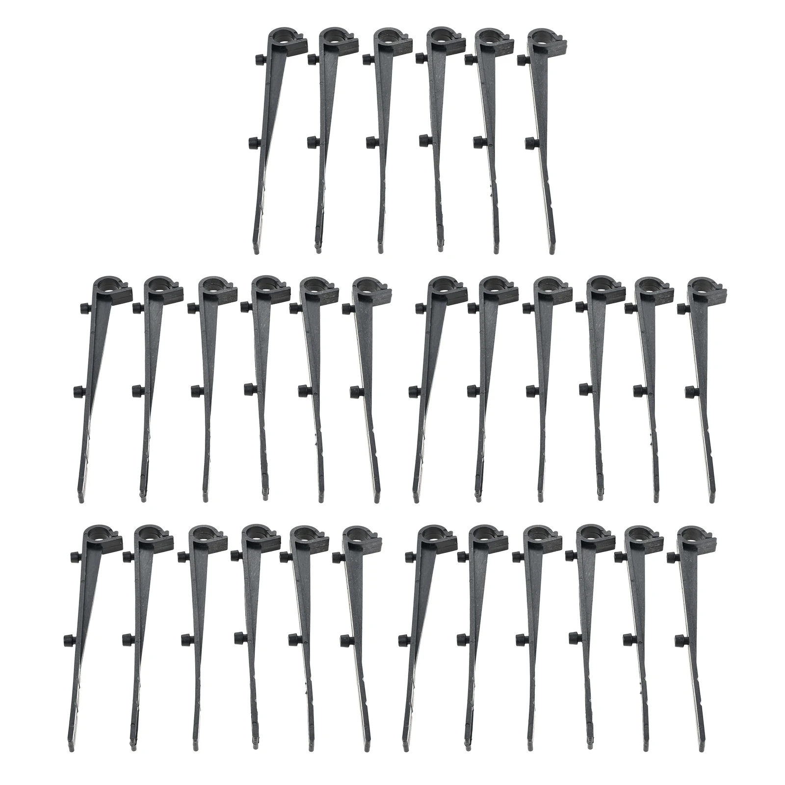 40pcs Black Plastic Gutter Mesh Clips Fixed Hook Fit 4