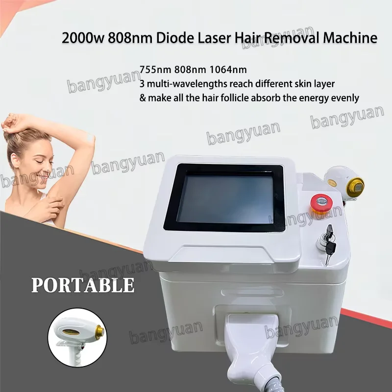 

4000W High Power Ice Cooling 755 808 1064 Device Diode Laser Epilator Wavelength Painless 808nm Hair Removal Machine
