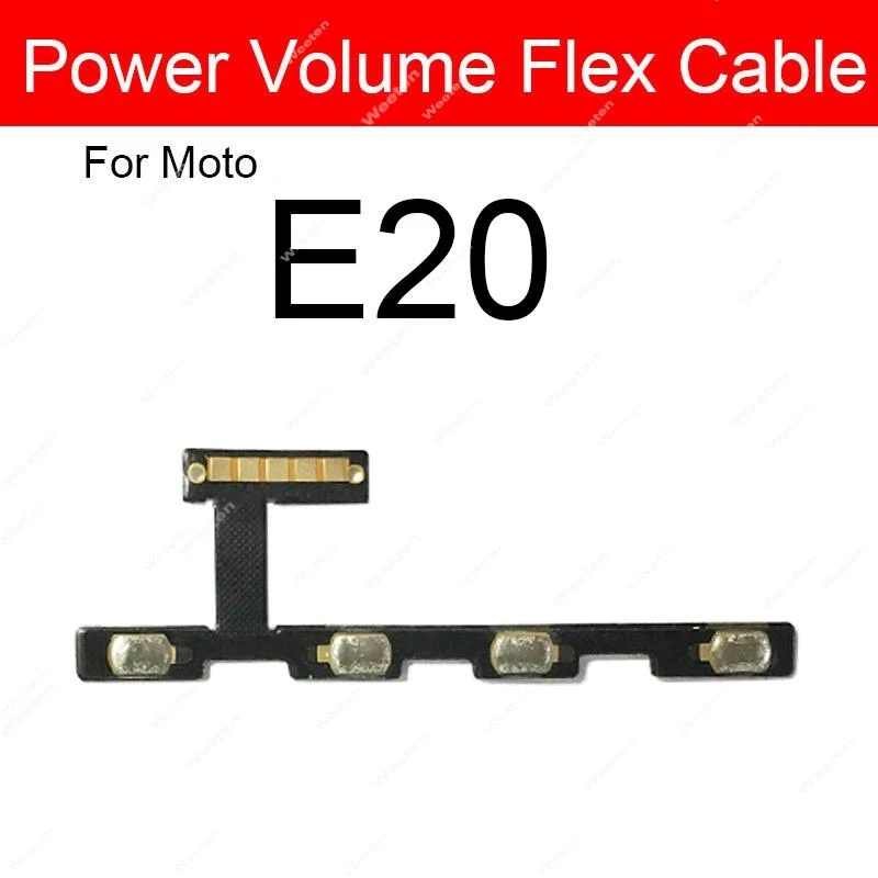 Power Volume Key Side Button Flex Cable For Motorola Moto E13 E20 E22 E30 E32 E32s E40 On/Off Power Volume Flex Ribbon Parts image 3