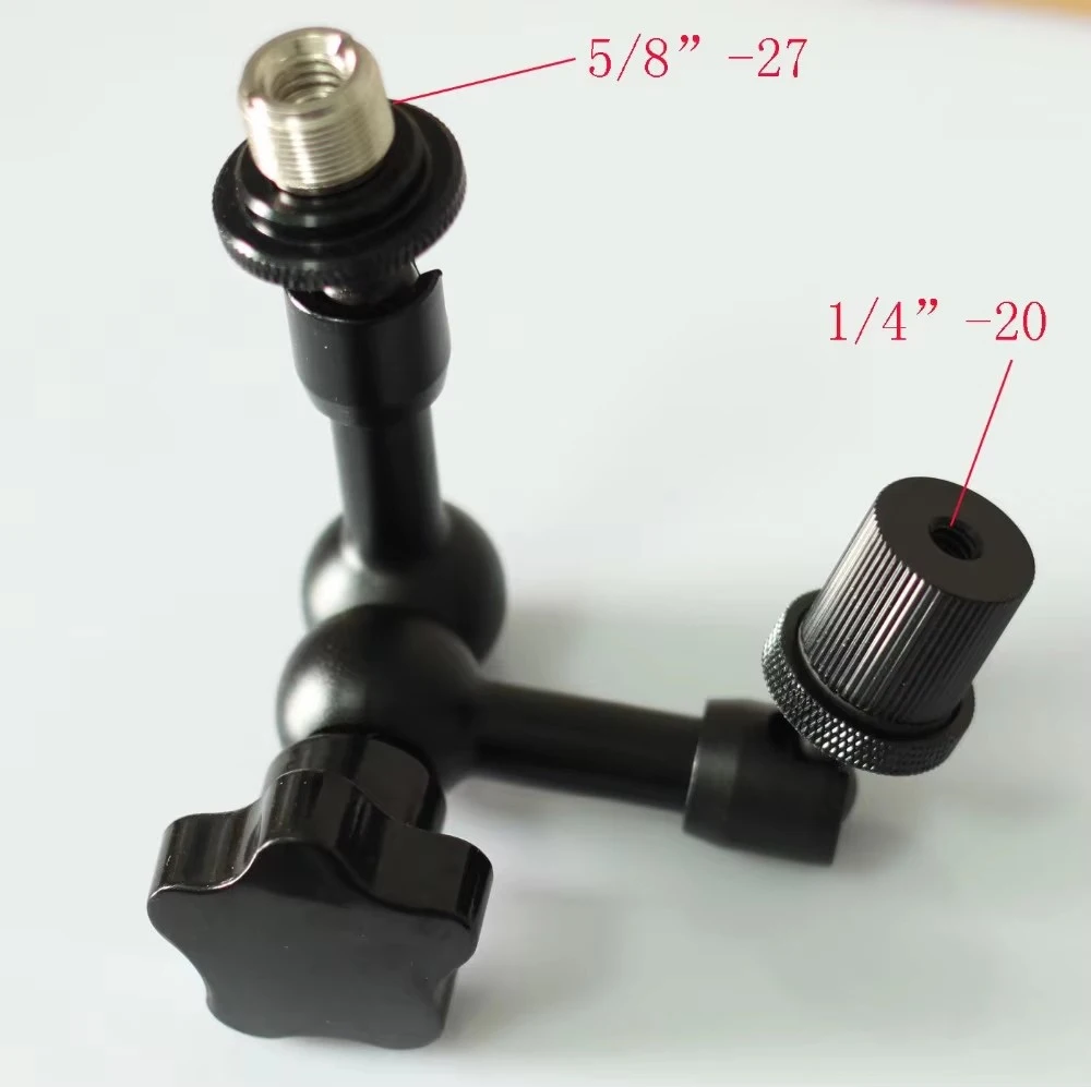 Adaptador de 5/8 -27 macho a 1/4-20 hembra con brazo mágico para cámara con trípode de micrófono 5d2, unidad adaptadora de 5/8 macho a 1/4 hembra