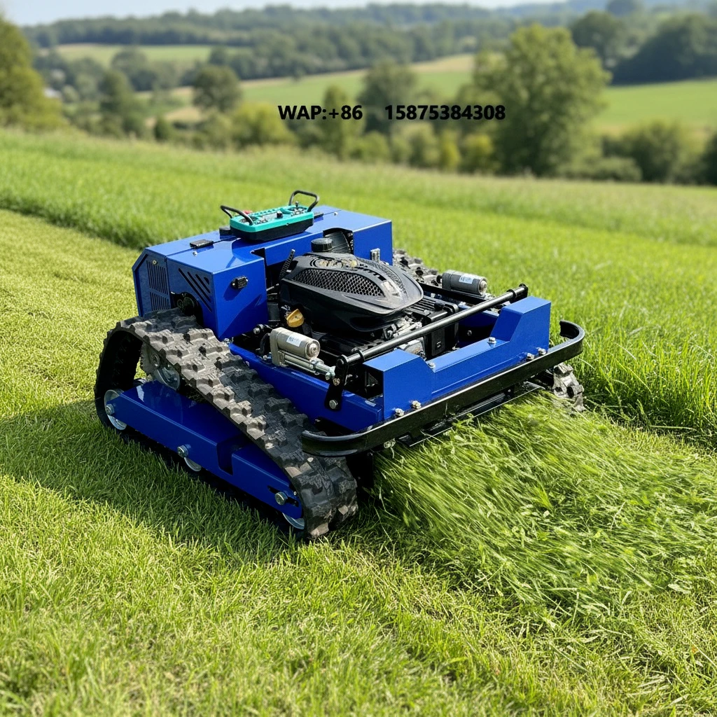 China 500mm Cutting Width Brush Cutter Tracks Remote Control Rc Engine Wireless Robotic Lawn Mower