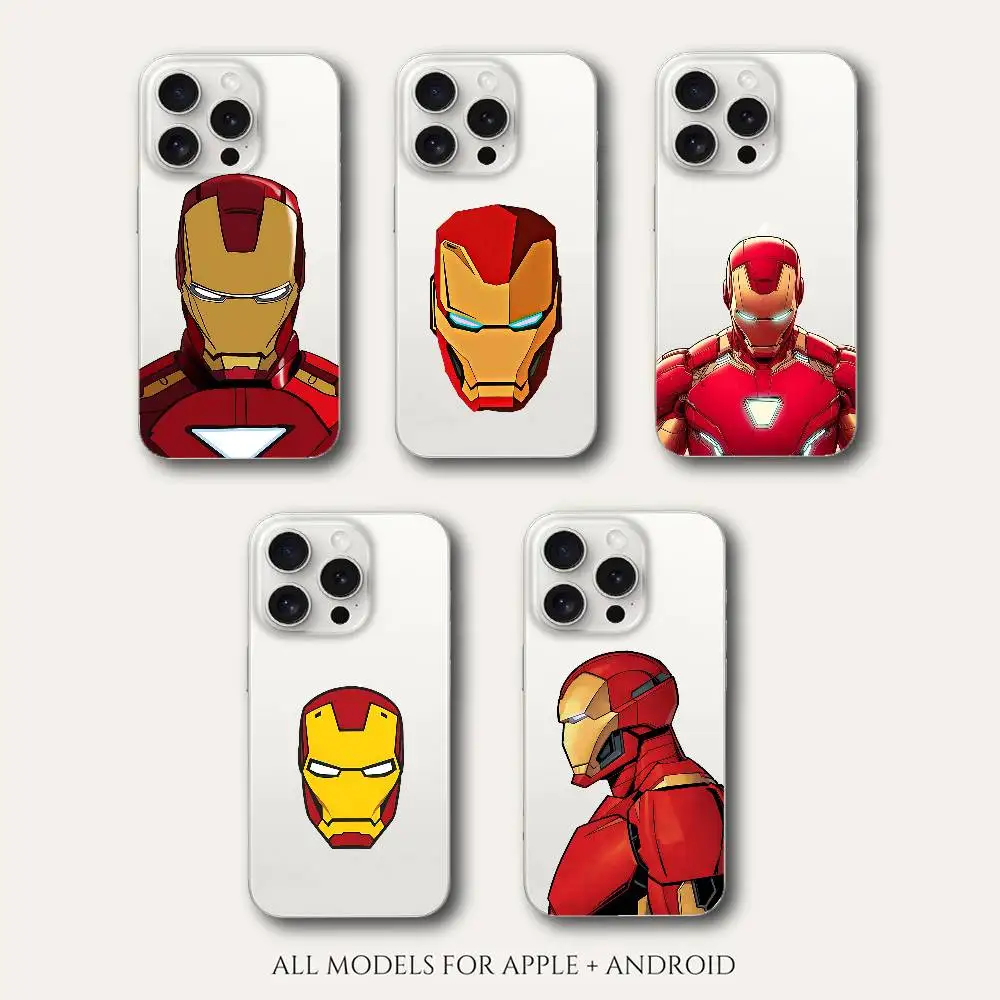 

I-Iron-H-M-ManS Phone Case For Iphone 16 15 11 13 14 Pro Max 7 8 Plus X Xr Xs Max Se2020 12mini Transparent Cover