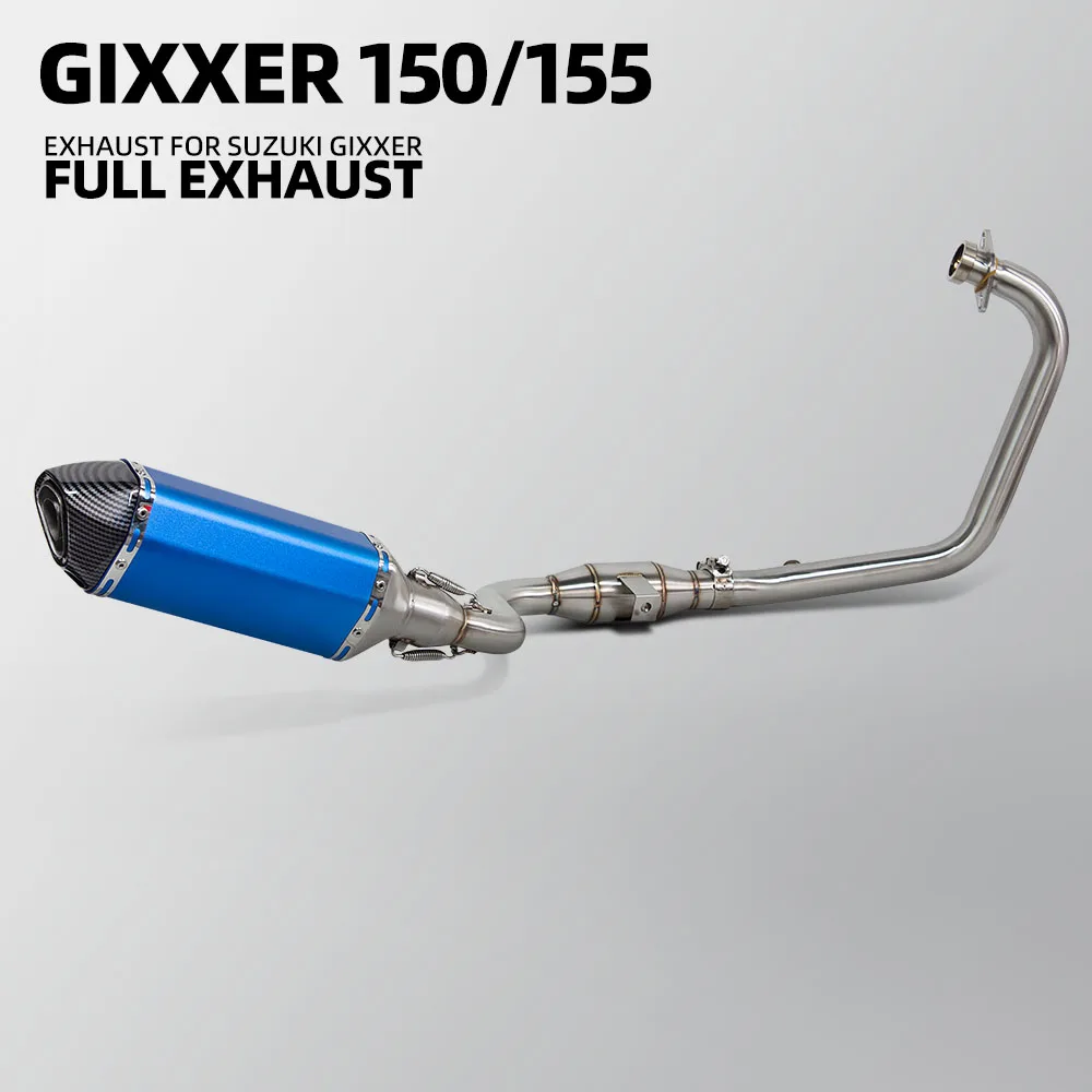 SF155 Exhaust System For Suzuki GIXXER150 Gixxer155 SF150 GSX150F Motorbike Escape Pipe Racing Header Tube 370mm Muffler