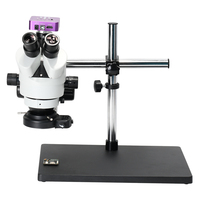 HAYEAR 51MP 60FPS HDMI Camera Microscope 7x-90x Zoom Magnification Stereo Trinocular Microscope for Industrial PCB Repairing