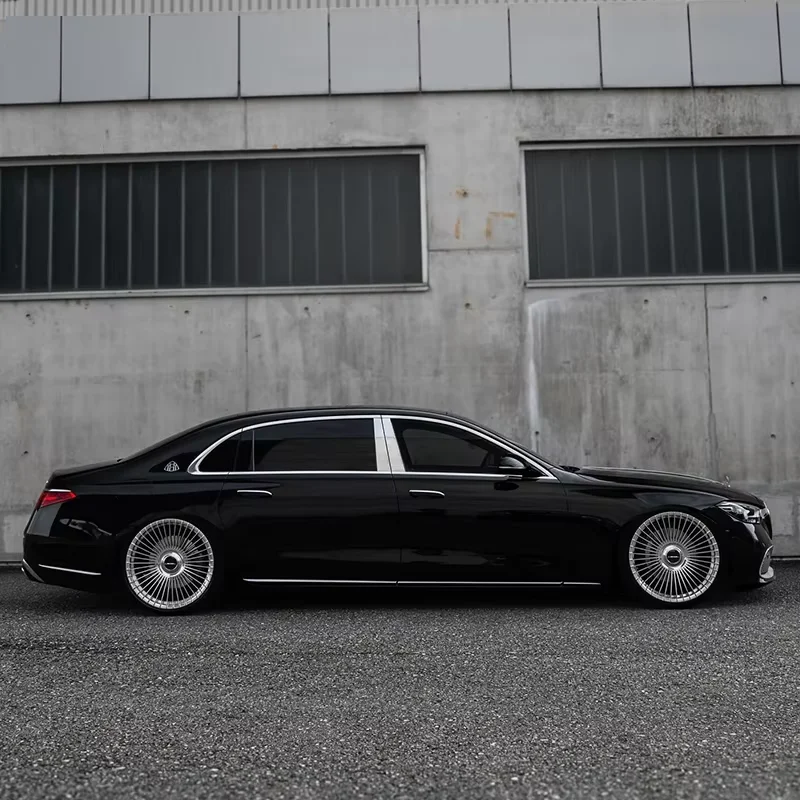 جنوط عجلات من سبائك الكروم المزورة المخصصة 5x120 5x114.3 5x112 15-26 بوصة لمرسيدس #4