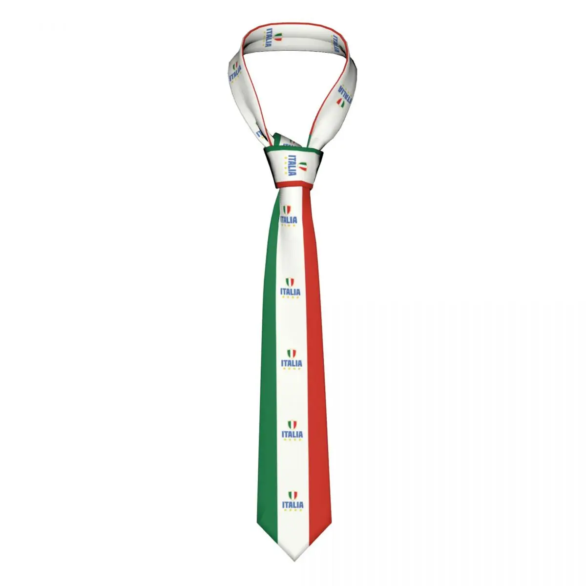 Custom Flag Of Italy Tie Men's Fashion Silk Neckties for Wedding