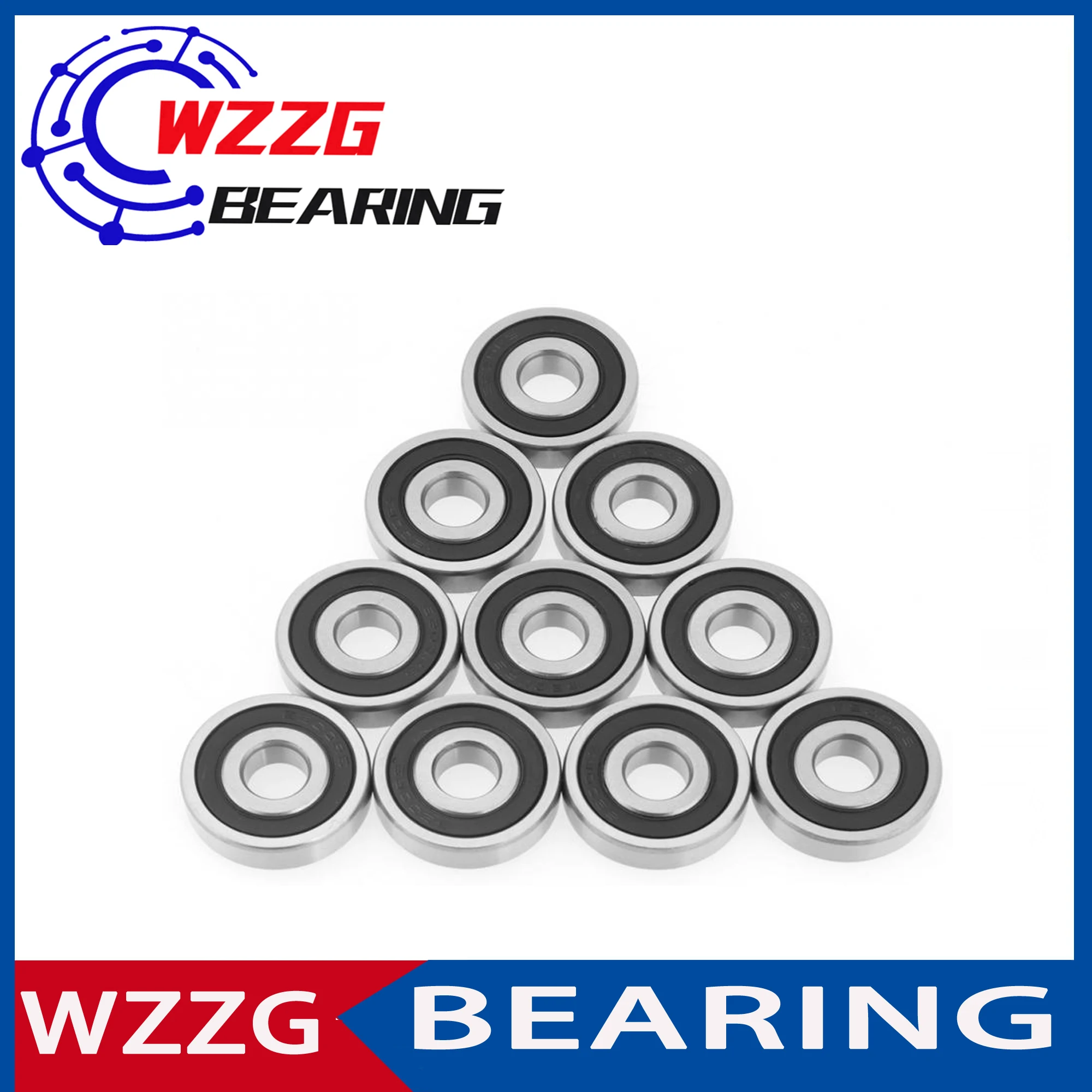 WZZG 10PCS 6201 High Quality Non-Standard Ball Bearing 6201/8-2RS 6201/10-2RS 6201/13-2RS Inner Diameter 8mm 10mm 13mm