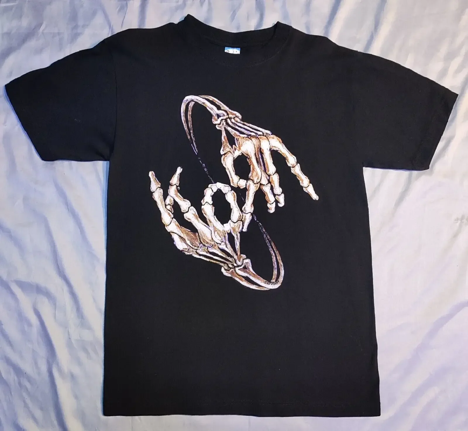 Vintage Y2k KOXRN Skeleton Hands McMahan Sz Medium Band T Shirt DEADSTOCK Rare long or short sleeves