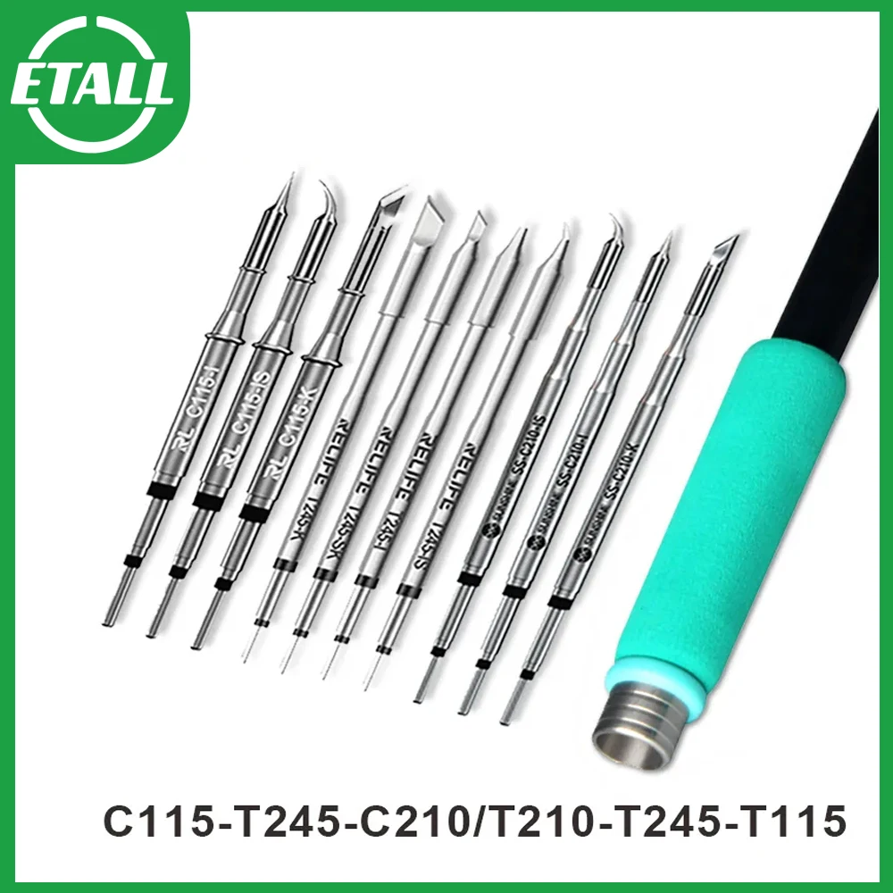 RELIFE C210 T245 C245 Soldering Tip C210 C115 Soldering Iron Tip for GVM T210 GVM T115 Professional Soldering Rework Tools