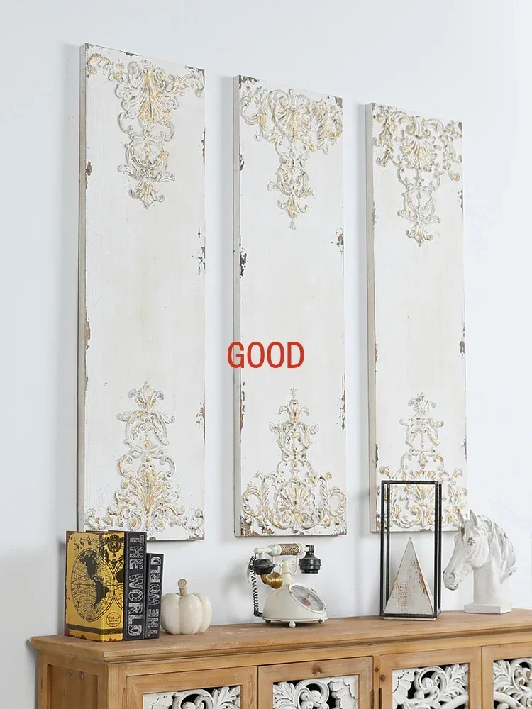 Amerikanische Retro-Alte, geschnitzte Wanddekorationen, Wohnzimmer-Hintergrundwand, Verandadedekorationen, kreative Kombinationswandbehang