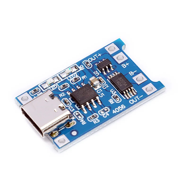 

DIY Type-C Micro USB 5V 1A 18650 TP4056 Lithium Battery Charger Module Charging Board With Protection Two-in-One