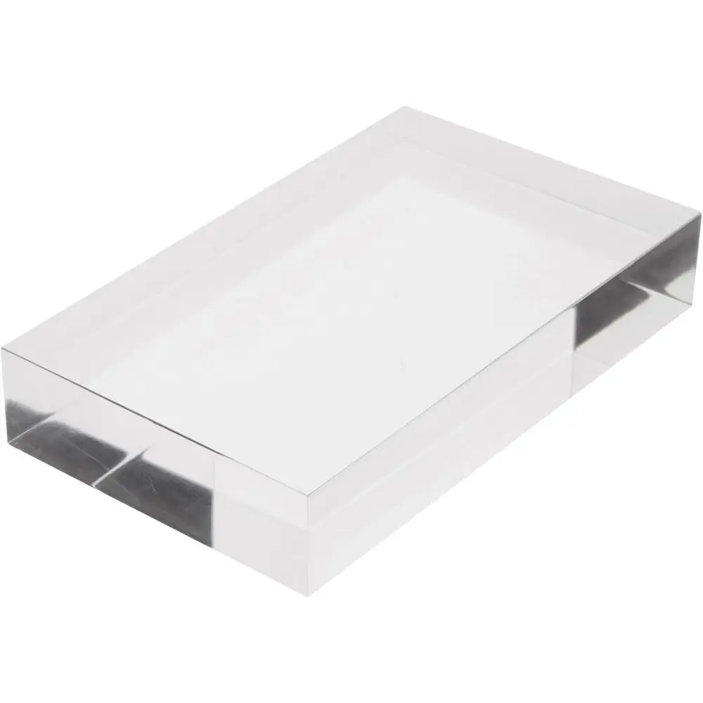 

1 High x 5 Wide x 3 Deep Clear Acrylic Rectangular Display Blocks, Pack of 3