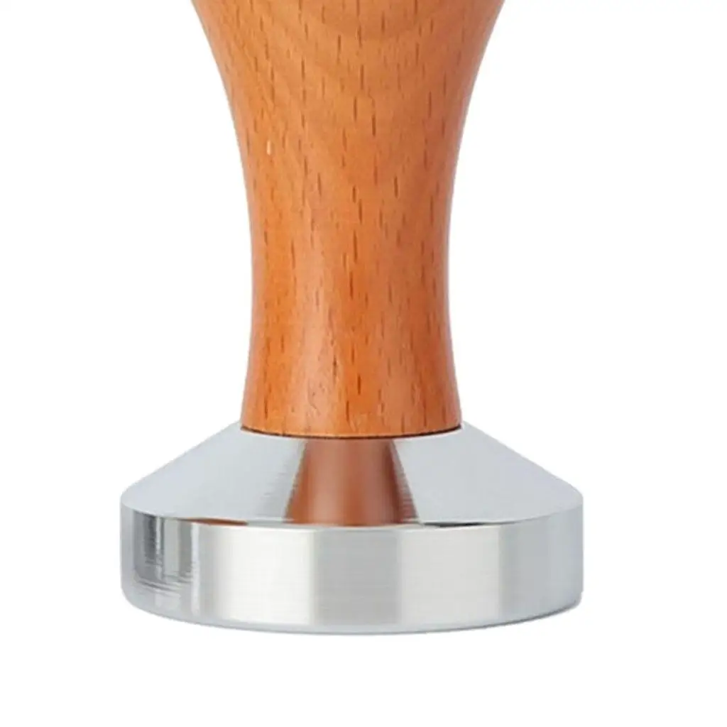 Тампер для кофе с деревянной ручкой, пресс для эспрессо из нержавеющей стали