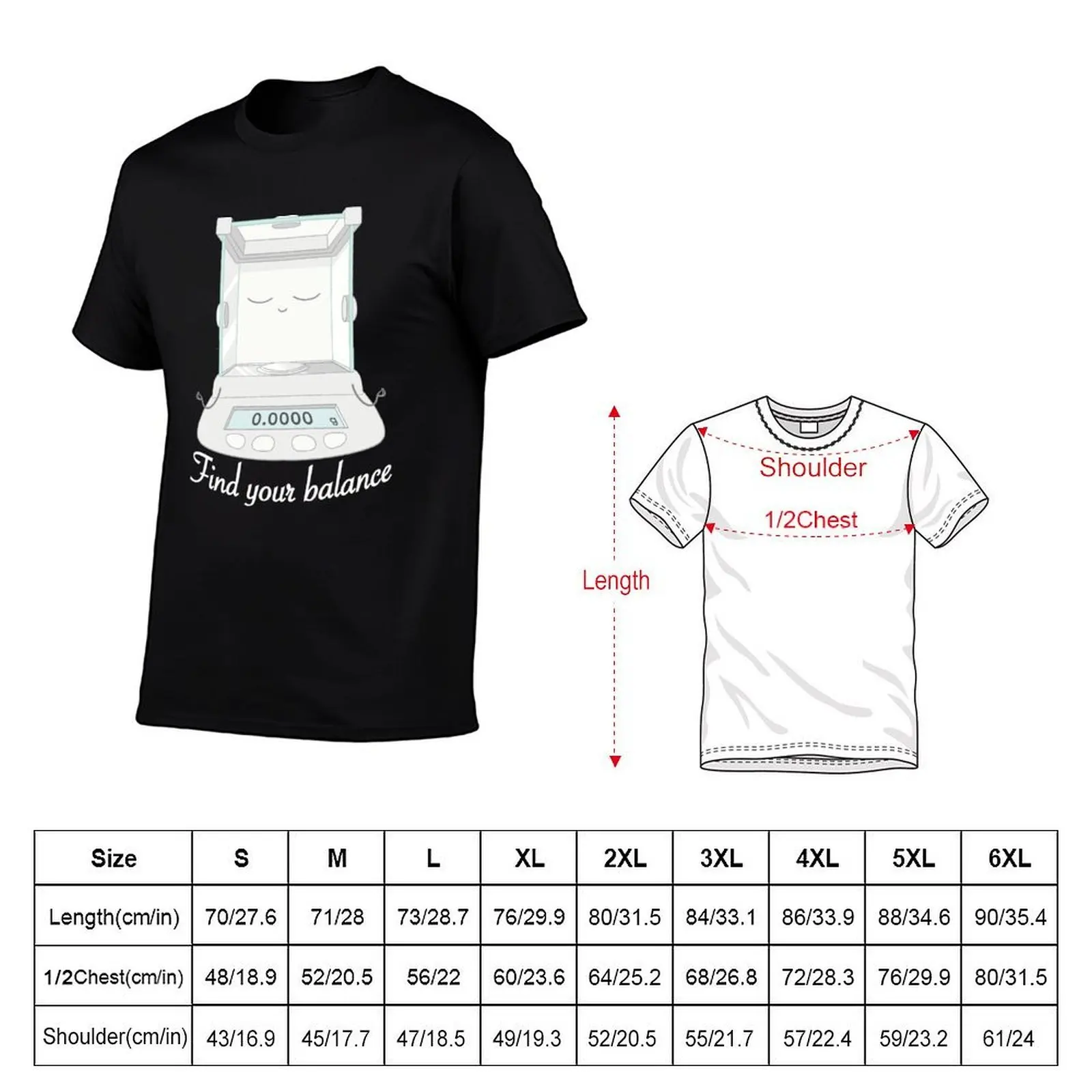 Analytical Balance Finding Balance T-Shirt Casual Work Wear T-Shirt