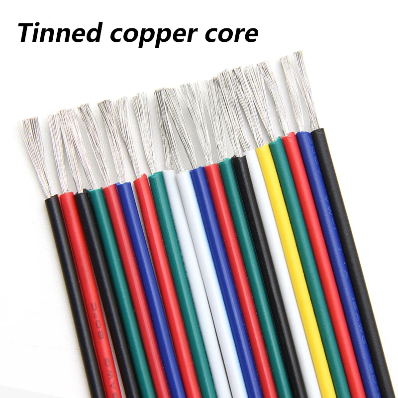 22/20/18AWG 2Pin 3Pin 4Pin 5Pin 6Pin PVC Electronic Cable Extension Wire Color Line for 5050 3528 RGBW RGB CCT LED Strip Lights