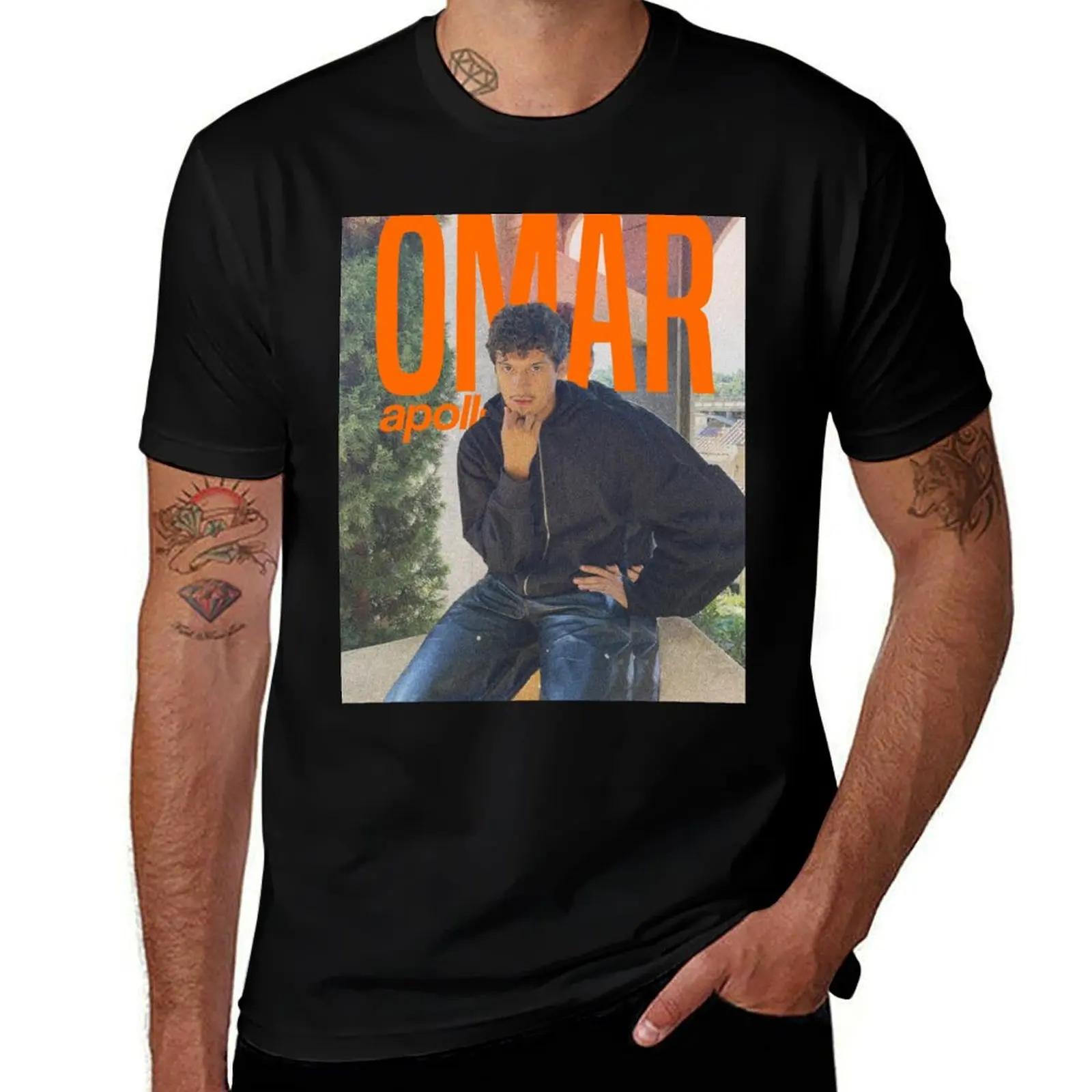 

Omar Apollo Poster T-Shirt graphic tee shirt for a boy cute clothes anime shirts men
