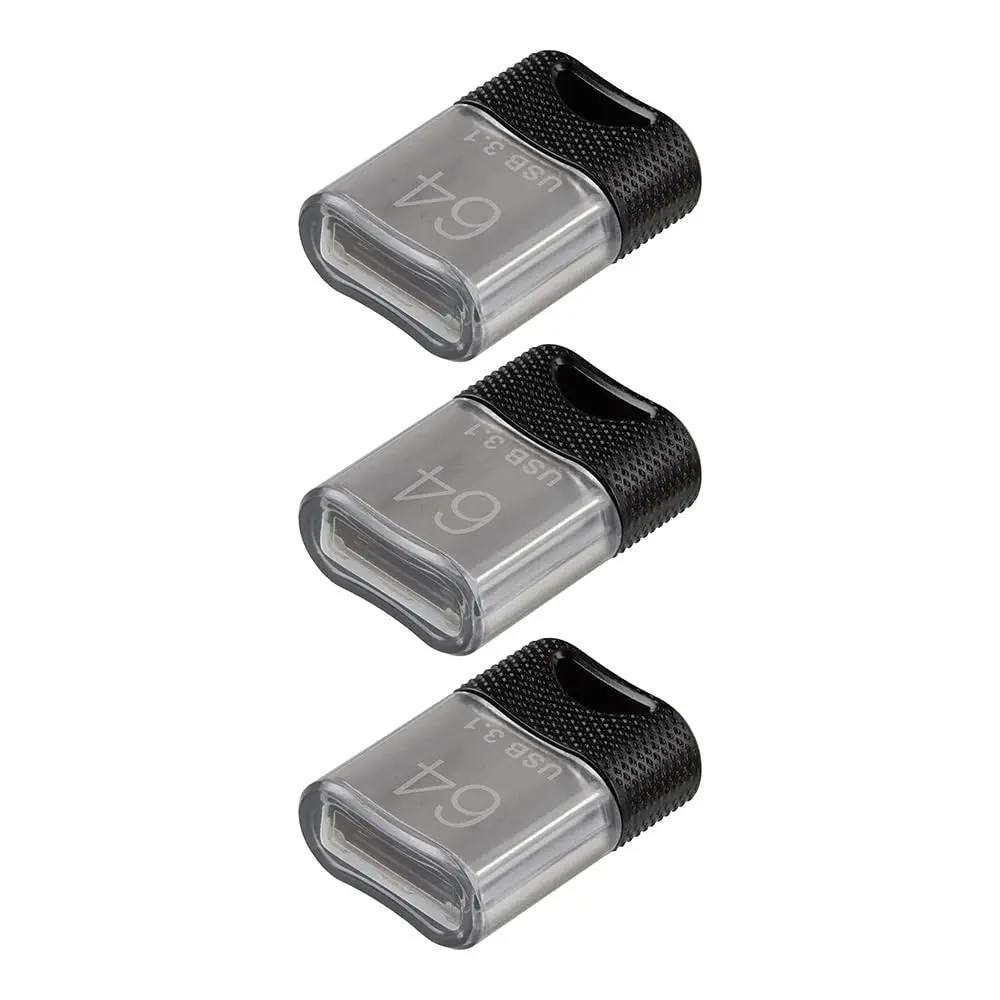 

USB 3.1 Flash Drive 64GB 3-Pack, 200MB/s Read, Compact Plug-and-Stay Design for Laptops & Game Consoles