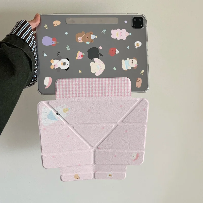 

Cartoon Animals Detachable Magnetic Tablet Case For Mini7 6 iPad11 10 6 5 Pro 2024 2022 2021 2020 2018 Air2025 2024 5 4 3 Cover