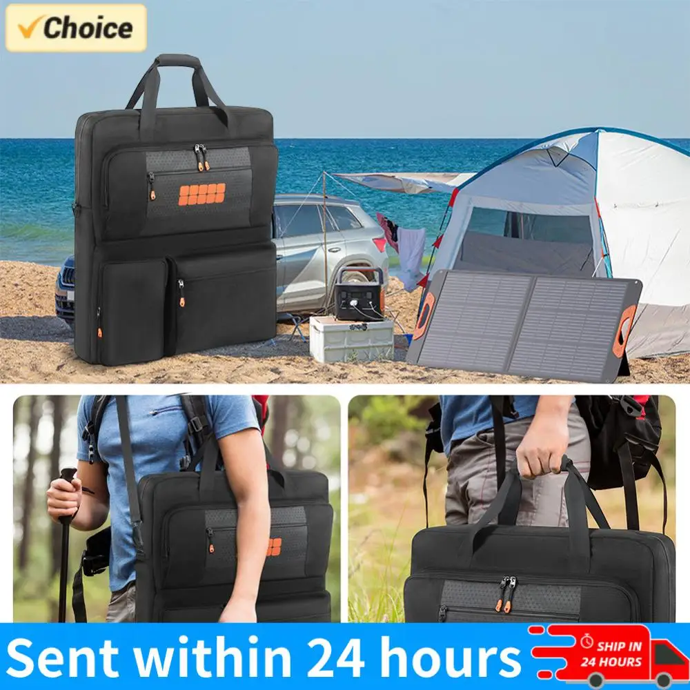 

Сумка для солнечных панелей на открытом воздухе, двухслойная сумка для хранения солнечных панелей, водонепроницаемая дорожная сумка с мягкой подкладкой, сумка через плечо большой вместимости