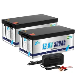 Batteria agli ioni di litio da 12 V 300 Ah, oltre 6000 cicli con BMS da 200 A, perfetta per sostituire l'alimentazione di backup, accumulo di energia domestica e fuori rete