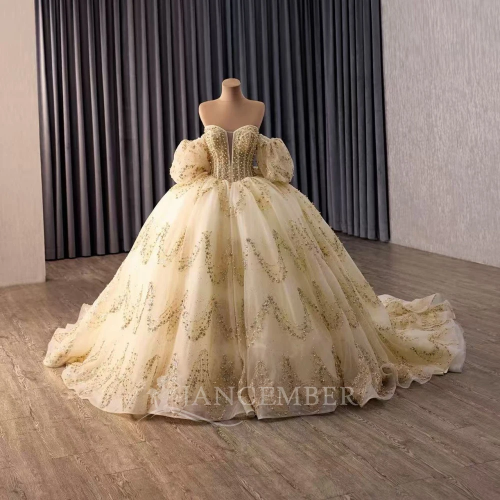 

Customized Luxury Detachable Sleeves Organza Quinceanera Dresses Princess Birthday Dress Sweet 16 vestidos de 15 quinceañeras