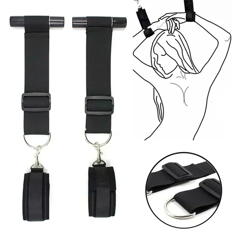 Chastity Lock Shackles On The Door Handcuffs Flirting Fetish Sex Bondage Restraints Slave Erotic Sex Toys For Couples Adult 18+