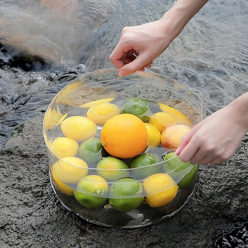 (Ce14)Foldable Transparent Buc - Food Storage Not Plastic review and price