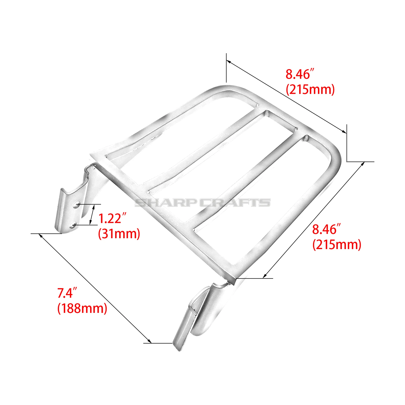 Motorcycle Sissy Bar Backrest Luggage Rack For Harley Sportster Iron XL883 XL1200 Seventy Two XL1200V Forty Eight XL1200X 04-17