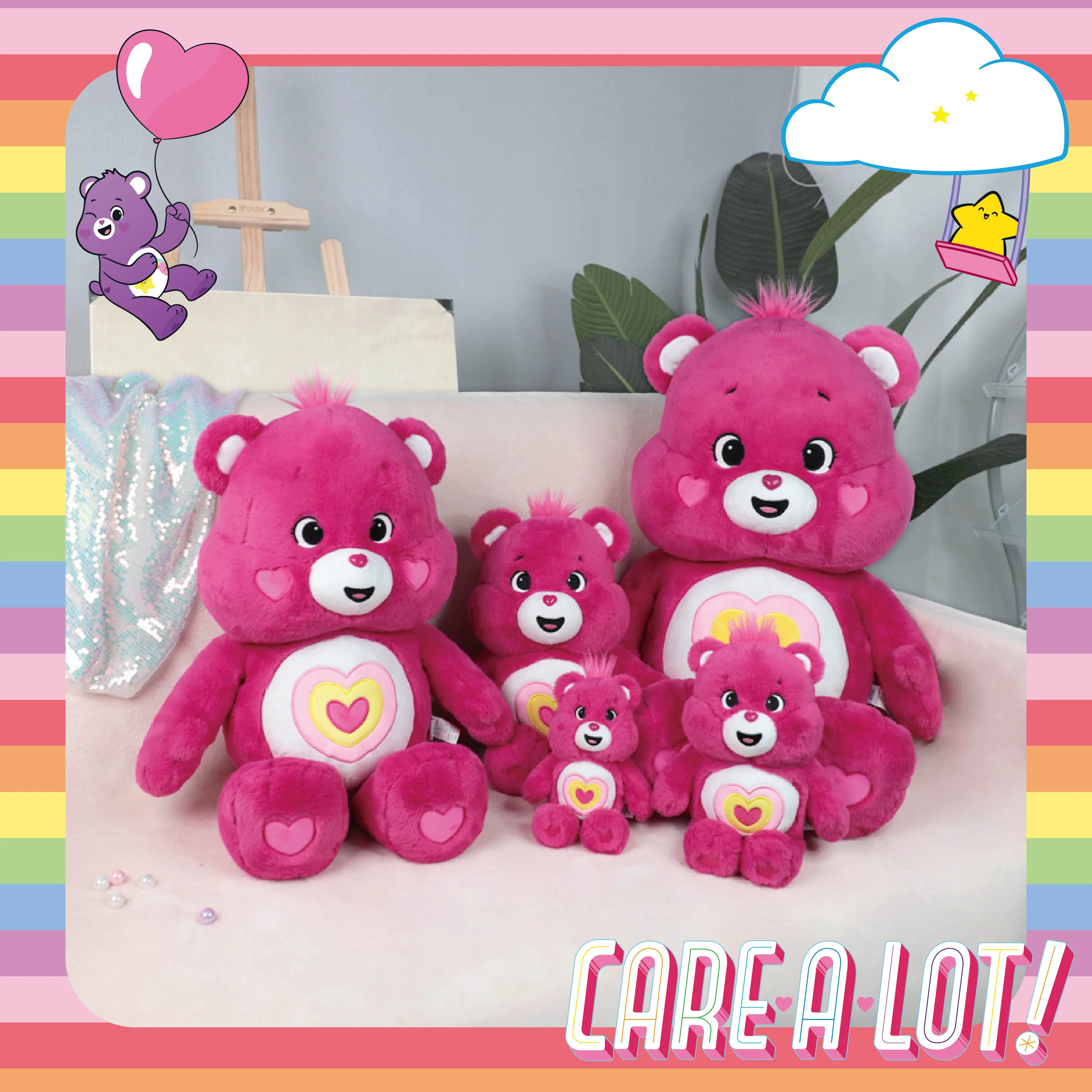 

Care Bears Cute Cartoon Plush Doll Stuffed Toy Cuddly Companion Viral Hit Birthday Gift for Boys & Girls Soft Kids Pillow