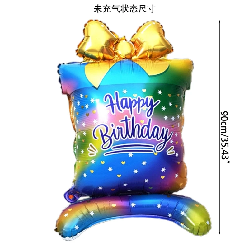 Happy Birthday Aluminum Foil Balloon Standing Base Cupcake Aluminum Foil Balloon For Birthday Baby Shower Anniversary