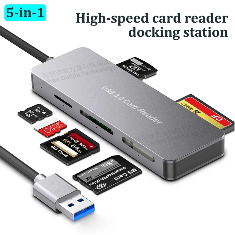 Micro SD M2 TF SDHC SDXC RS-MMC CF Compact Flash XD MS Memory Stick Card Reader USB 3.0 5gbps Data for SanDisk Kingston Lexar